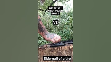 Bowie knife stab test!#shorts