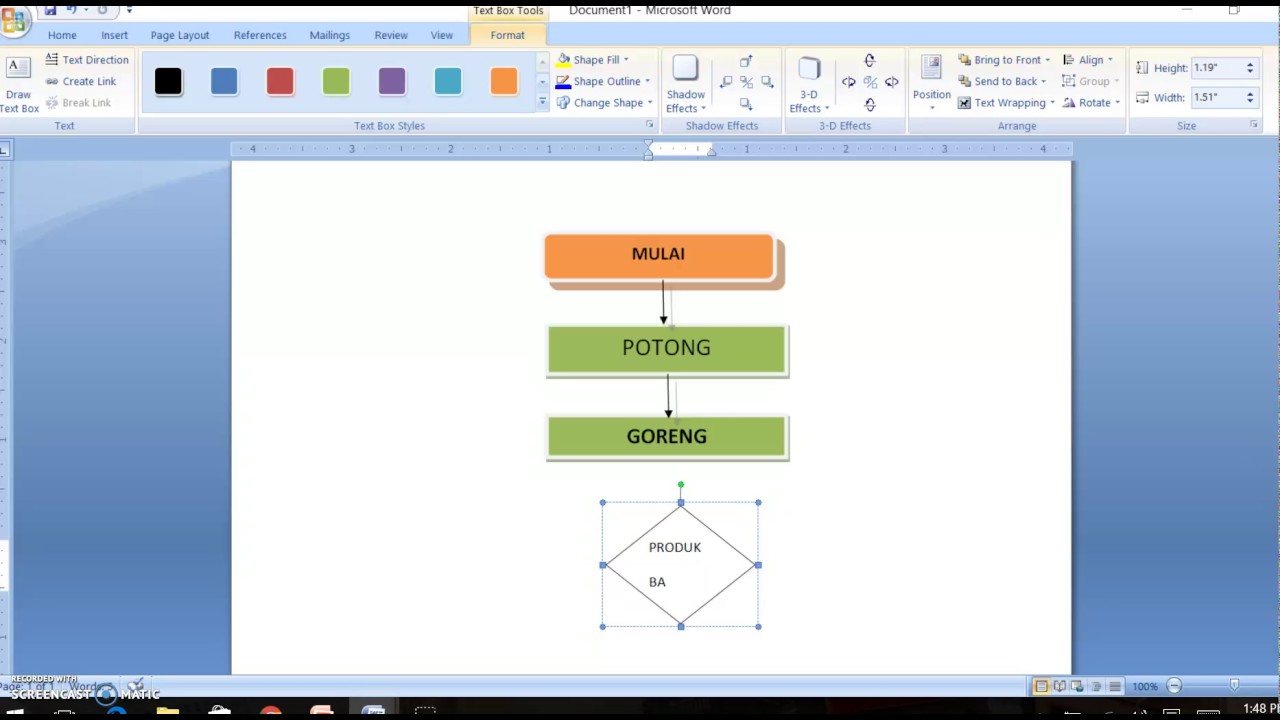 Cara Membuat Flowchart Memakai Microsoft Word Youtube