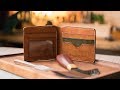 【Free pattern】making a handmade leather wallet 纯手工真皮钱包制作流程 Сделать кожаный кошелек ручной работы