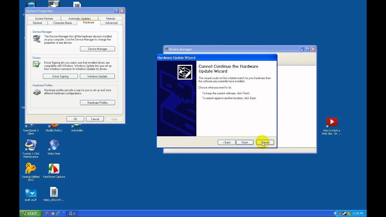 how to update video drivers for windows xp