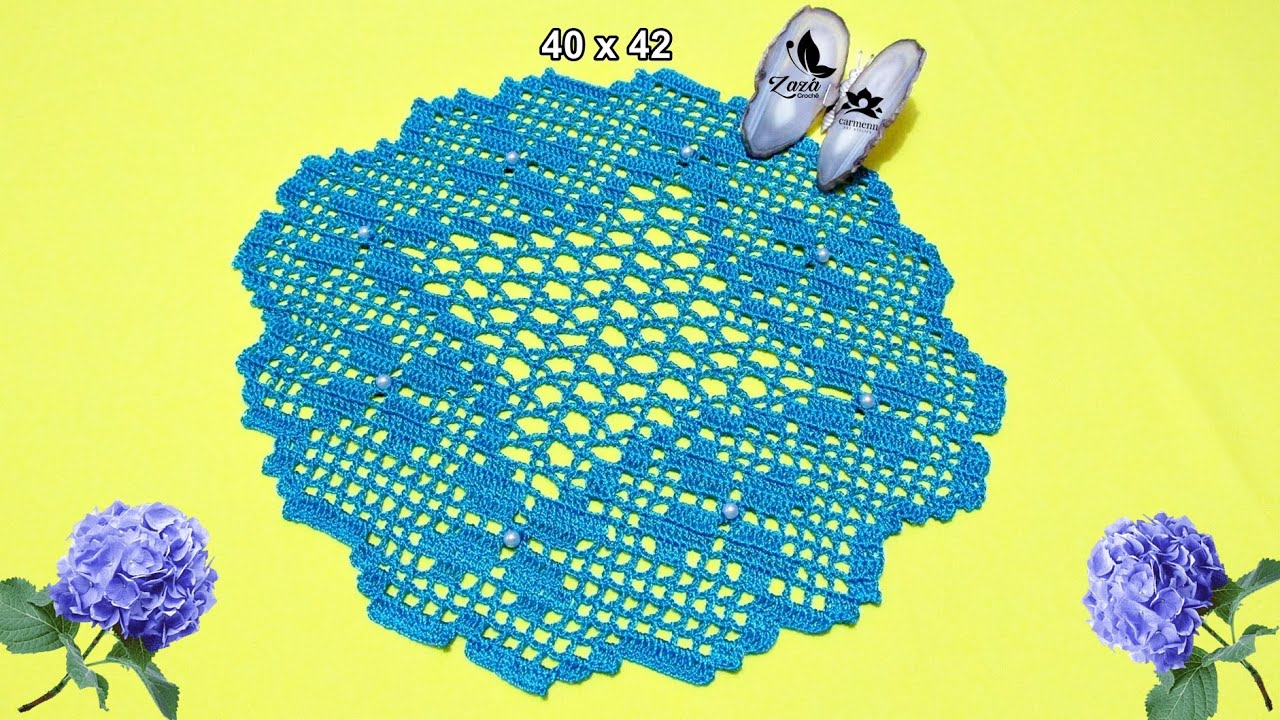 Centrinho em Crochê Filé Topázio