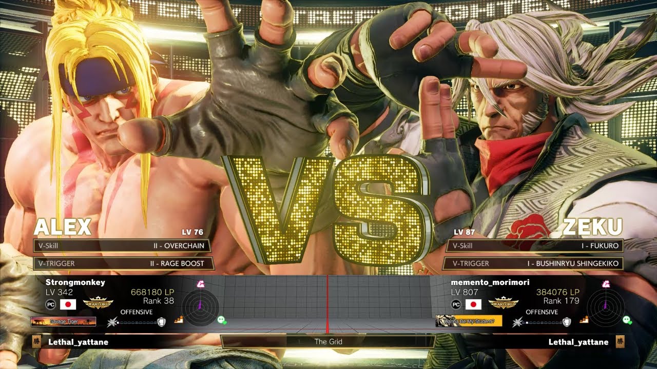 SFV Champion Edition🔥 Kichipa (Alex) Vs memento_morimori (Zeku) 🔥 Online Match's 01-26-2023