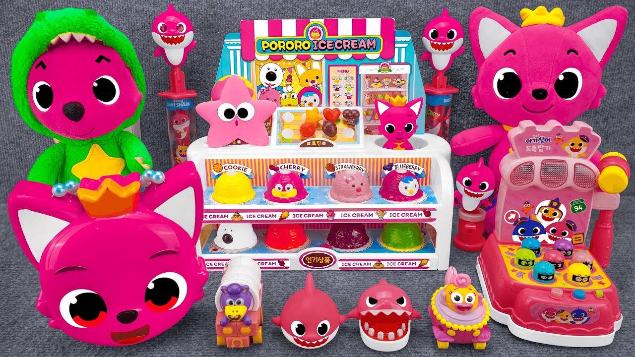 BABY SHARK Collection | Satisfying Unboxing Baby Shark Ice Cream Store ASMR