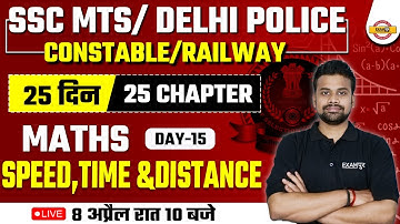SSC MTS/DELHI POLICE CONSTABLE/RAILWAY | MATHS CLASSES | SPEED, TIME AND DISTANCE | BY SHUBHAM SIR