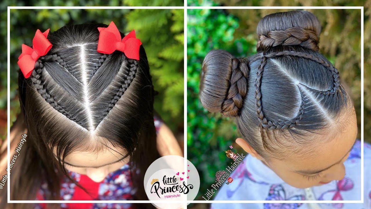 2 HERMOSOS PEINADOS DE CORAZON ❤ | PEINADOS PARA NIÑAS