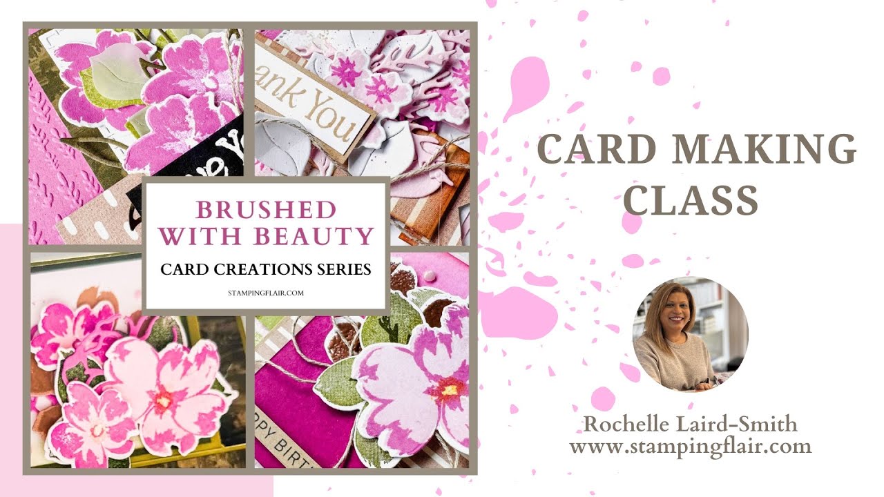 Декоративная складная открытка-трапеция из серии Brushed with Beauty Card Creations.