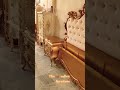 Beautiful stylish victorian design bed set beautiful colours combination golden brown #furniture
