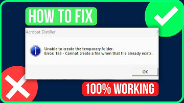 ACROBAT DISTILLER ERROR 183 [FIXED] | Fix Acrobat Distiller Unable to Create the Temporary Folder