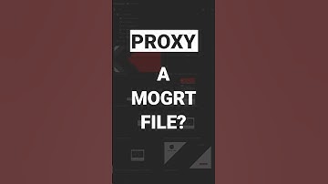 How to proxy a MoGRT template in premiere pro?