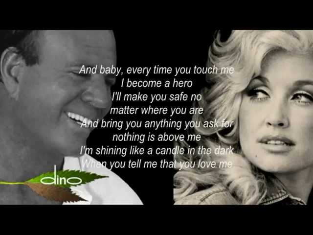 【HD1080P】JULIO IGLESIAS & DOLLY PARTON＂WHEN YOU TELL ME THAT YOU LOVE ME＂Lyrics class=