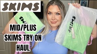 HUGE SKIMS SPRING HAUL 2023 | MID\/PLUS SIZE SKIMS TRY ON | HOTMESS MOMMA VLOGS