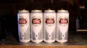 PENETRATING 4 CANS IN SLOW MOTION WITH A CATAPULT / SLINGSHOT