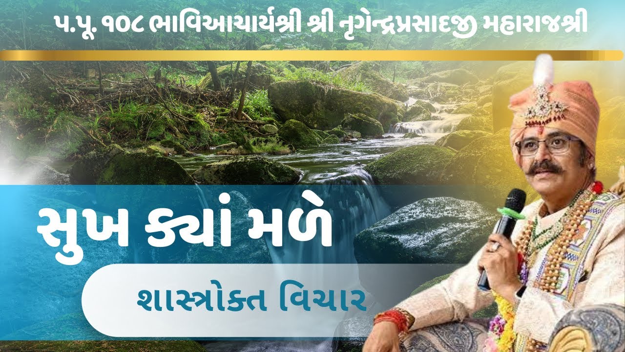 સુખ ક્યાં મળે? | શાસ્ત્રોક્ત વિચાર | P.P. 108 Bhavi Acharya Shri Nrugendra Prasadji Maharaj