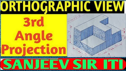 How To Draw orthographic view  3rd Angle Projection in Engineering drawing All Trade #sanjeevsiriti#