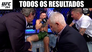 TODOS OS RESULTADOS UFC 264 - UFC MCGREGOR VS POIRIER 3