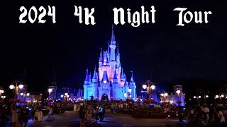 Magic Kingdom 2024 Night Tour Walkthrough In 4K Walt Disney World Orlando Florida April 2024