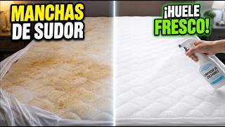 Cómo Limpiar un Colchón con Manchas Amarillas y Mal Olor usando Bicarbonato y Vinagre.