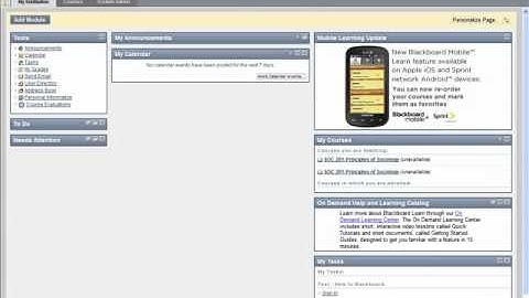 Managing Your My Courses Module