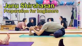 Janu Shirshasan for beginners #yogatips #yogaforbeginners #yogapractice