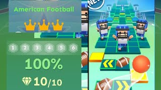 Rolling Sky Level 38 American Football All Gems And Crowns