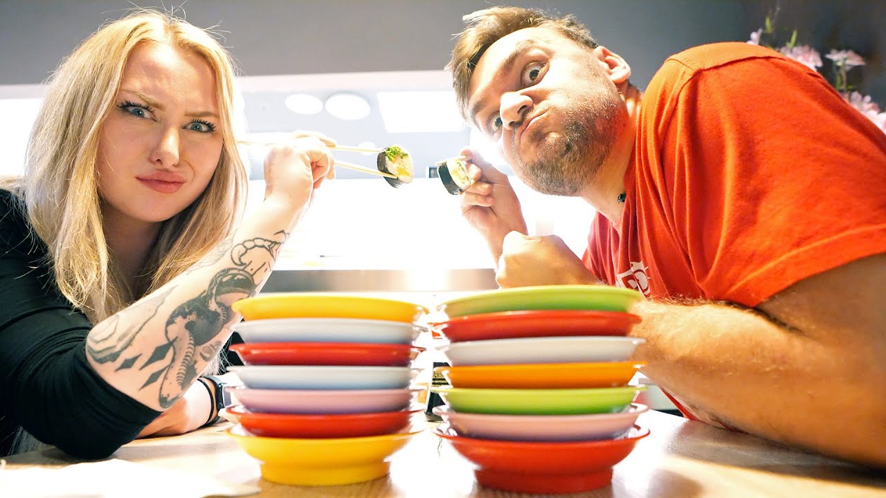Kdo sežere víc Running Sushi? | Tary vs. SweetieMarket [Challenge]