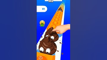 Hand touching Poop eggs, Pop Run 3D Game Lvl.362 #shorts #poprun3d #popit #games #gaming