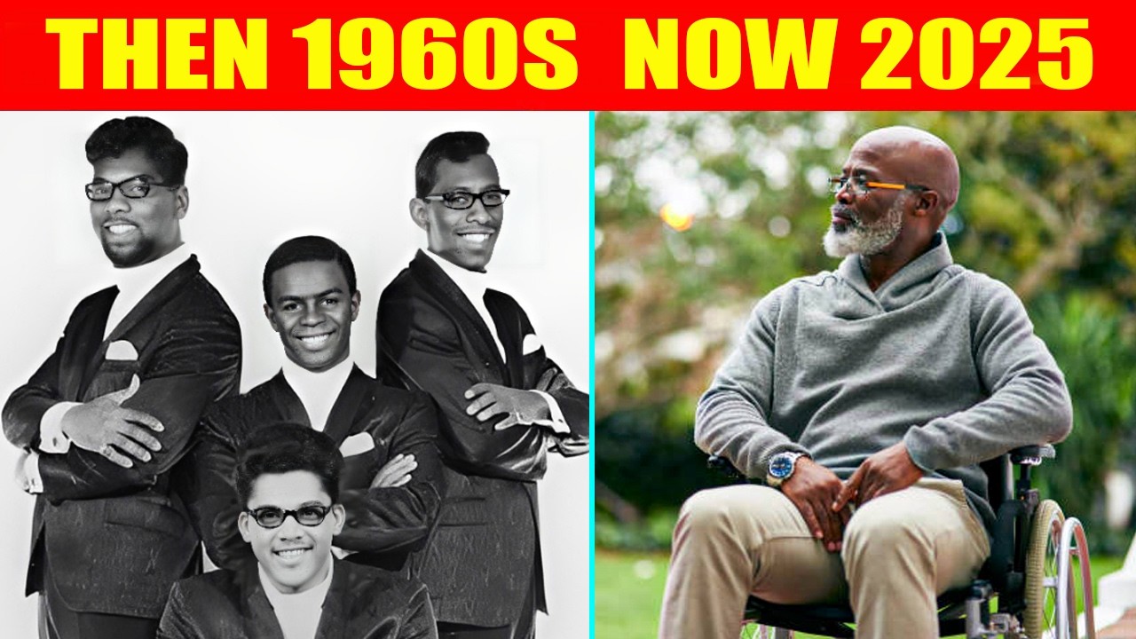 Участники группы Whispers 1960-х годов тогда и сейчас, 2025 год