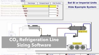 CO2 Refrigeration Line Sizing Demo using MicroPipe