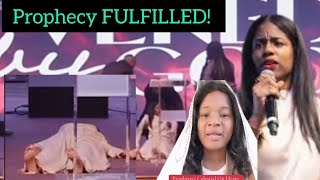 Tiphani Montgomery coll@pses on the pulpit after Celestial s prophecy about her!! 