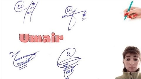 U letter sign style#Umair signature