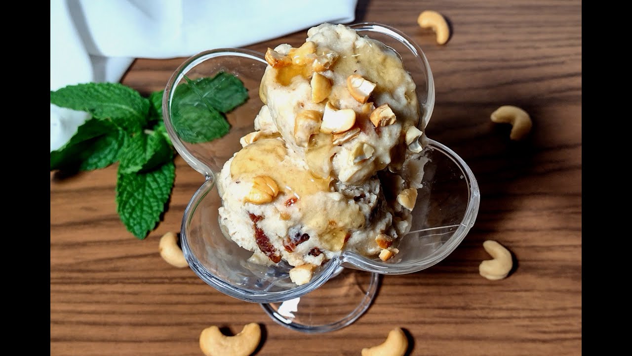 Sorvete de banana com 4 ingredientes naturais. Fácil de fazer e uma delícia !