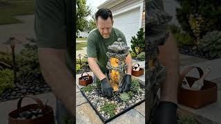 Would you place this glowing stone lantern in your garden? Turning simple cement into a glowing