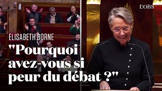 Cette phrase d'Elisabeth Borne en plein 49-3 a déclenché les rires ironiques de l'Assemblée