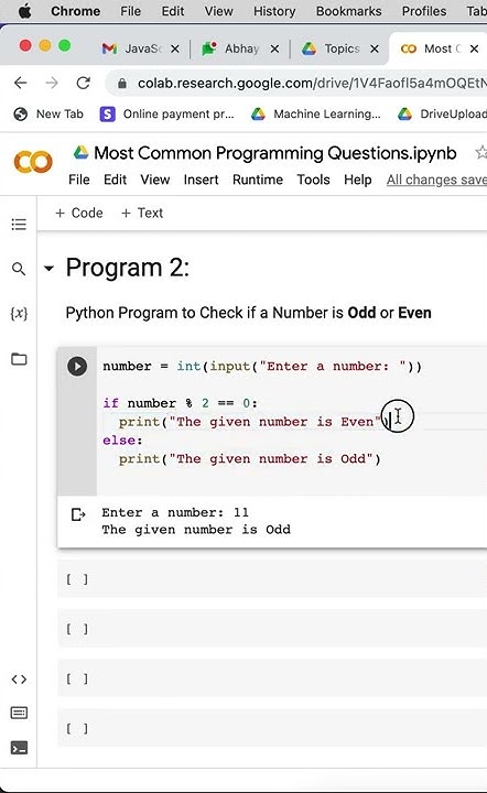 Python Program to Check if a Number is Odd or Even | Code Walkthrough ...