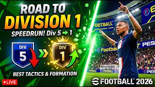 CAN WE HIT DIV 1? 📈 | Unbeatable Tactics &amp; Live Rank Push | eFootball 26