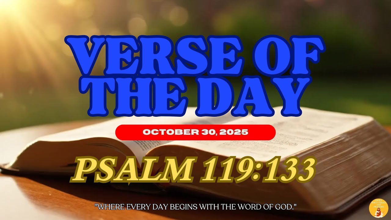 Verse of the Day - October 30, 2025 {Psalm 119:133} - YouTube