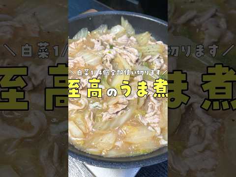 白菜1/4個全部使いきります。必ず献立に組み込みたくなるほどウマい【至高の白菜うま煮】 #リュウジ #料理 #shorts