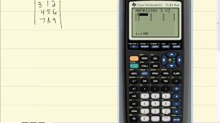 Technology in College Algebra - Matrix Determinants - TI-83 Plus