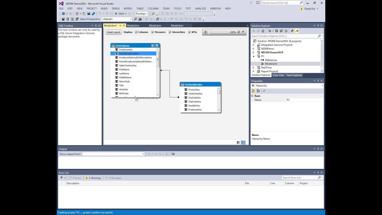 2015 10 27 20 03 Parent Child Hierarchy in SSAS Tabular Cube YouTube