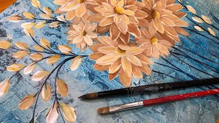 How to paint Flowers / Step by step / With a spectacular background