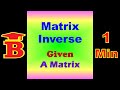 Matrix Inverse Explained in 1 Min ๐ข
