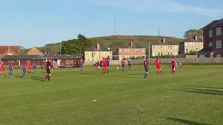 James Maginn scores for Pulrose Utd v Foxdale (1-2...