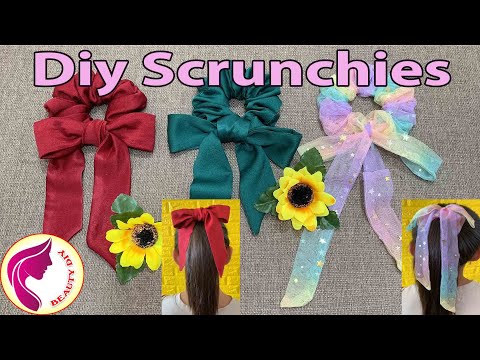 DIY Scrunchies | Making Hair Bows | Làm Cột Tóc Nơ | Beauty DIY