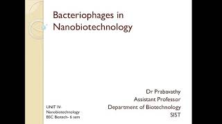 Bacteriophages in Nanobiotechnology
