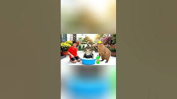 Capy cùng anh giúp bà tắm cho con Boneca Ambalabu và cái kết