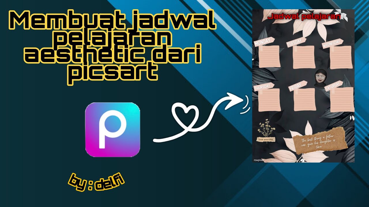 Cara Membuat Design Roster Jadwal Pelajaran Aesthetic Sekolah Dengan ...