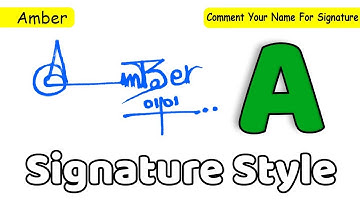 ✔️ Amber Name Signature Style Request Done