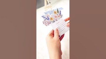 Print and cut out your own printable desk calendar bouquet #calendar2026 #printable #digitaldownload