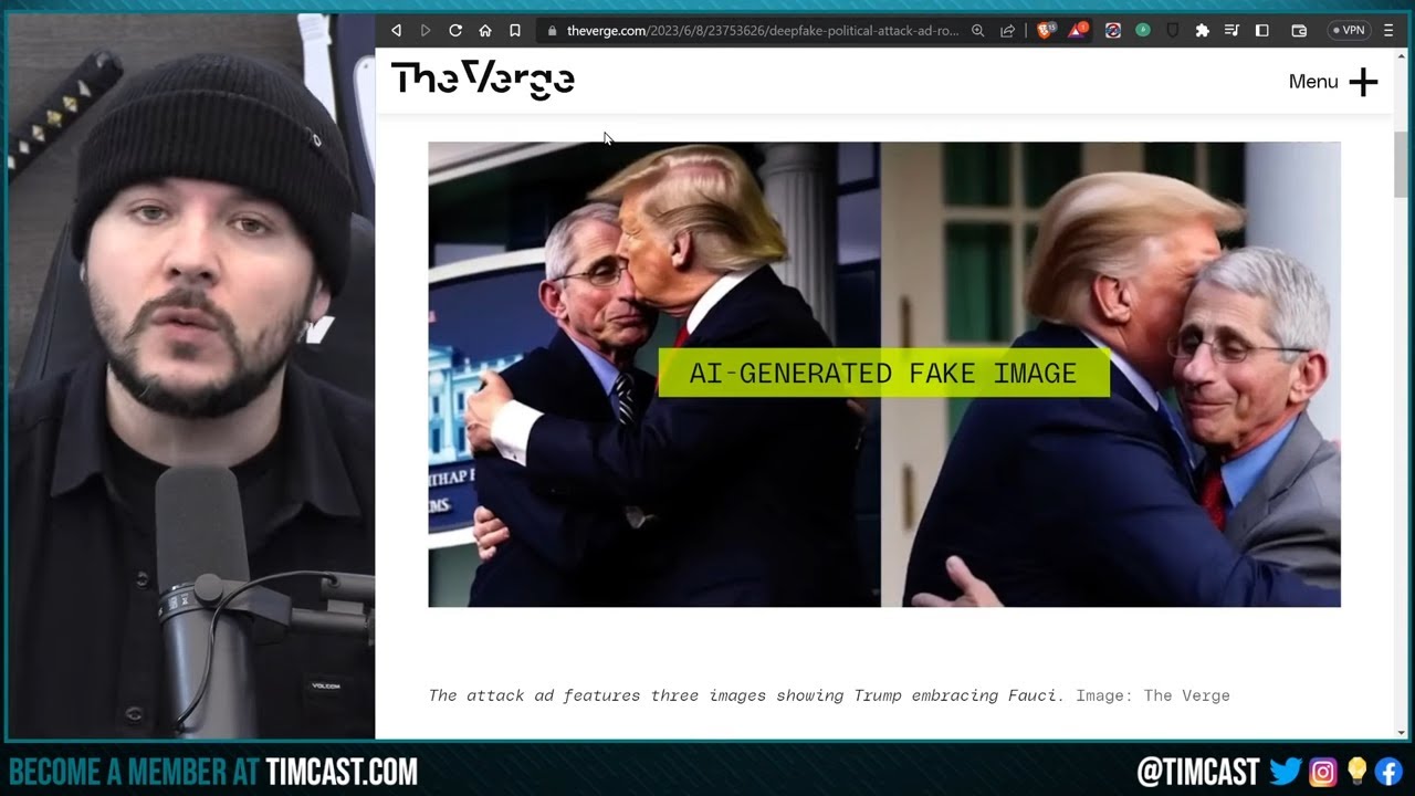 DeSantis Campaign Runs FAKE AI Images Of Trump Hugging Fauci As Smear ...