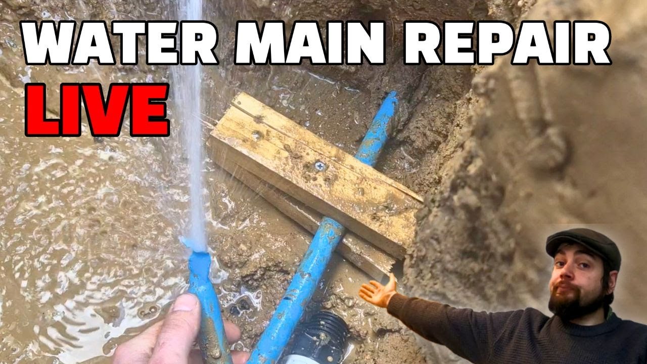 FIXING A WATER MAIN..... LIVE! | Plumbers Jobbing Day